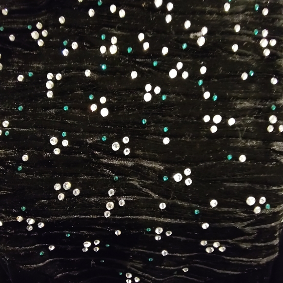 Black velvet sequin top - Picture 2 of 3